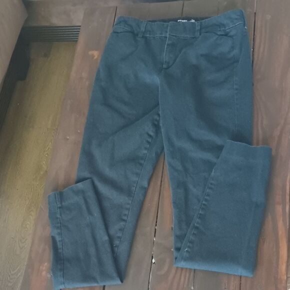 Old Navy Black Pixie Skinny Ankle Work Pant Women's Size 4 Tall Never-Fade - Picture 1 of 7
